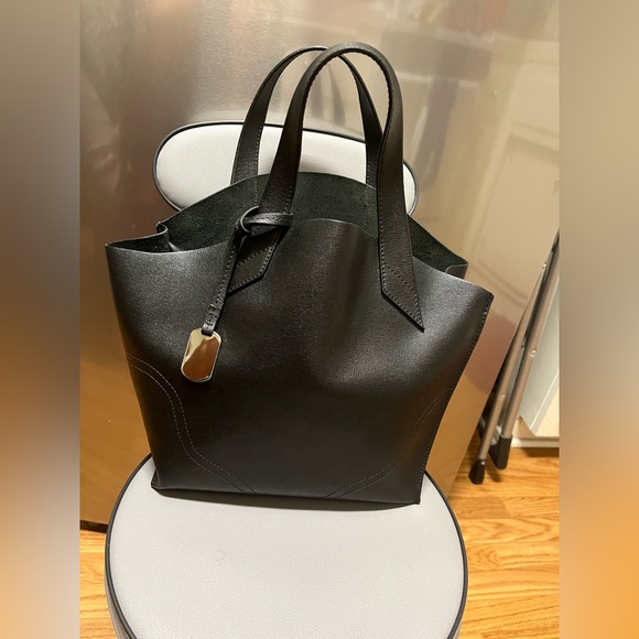 FURLA Black Saffiano Leather Small Tote Bag - Picture 3 of 15